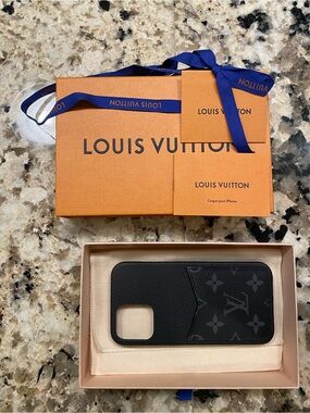 Louis Vuitton Black Monogram iPhone Case